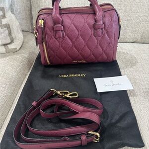 Vera Bradley Quilted Burgundy Handbag